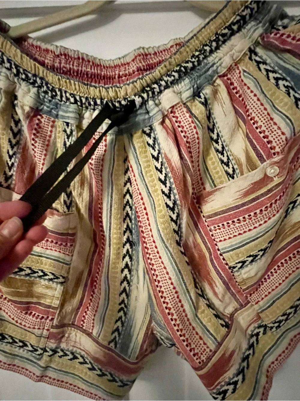 Dylan Colorful Striped Elastic Waist Shorts